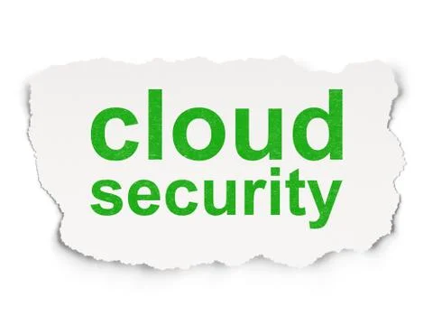 Protection concept: Cloud Security on Paper background Stock Illustration