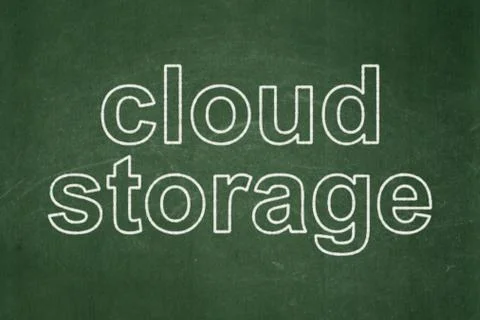 Protection concept: Cloud Storage on chalkboard background 스톡 일러스트