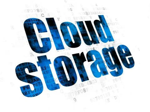 Protection concept: Cloud Storage on Digital background Illustrazione stock