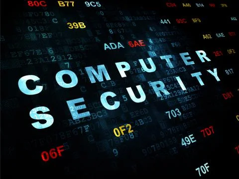 Protection concept: Computer Security on Digital background Stock Illustration