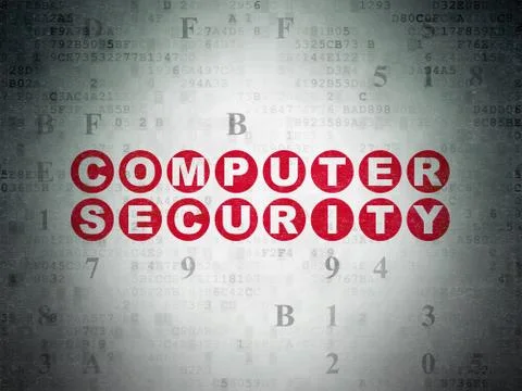 Protection concept: Computer Security on Digital Paper background Stock Illustration