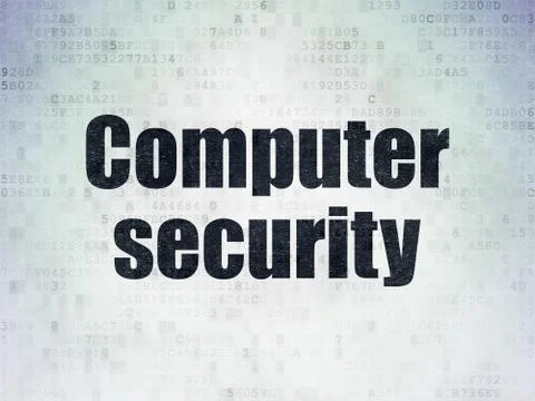 Protection concept: Computer Security on Digital Data Paper background Stock Illustration