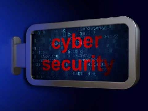 Protection concept: Cyber Security on billboard background Stock Illustration