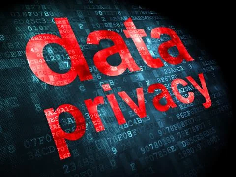 Protection concept: Data Privacy on digital background Stock Illustration