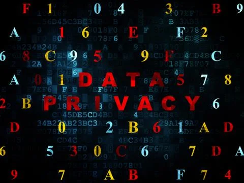 Protection concept: Data Privacy on Digital background 스톡 일러스트