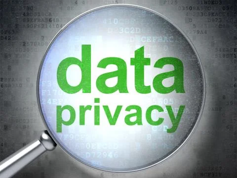 Protection concept: Data Privacy with optical glass Stock Illustration