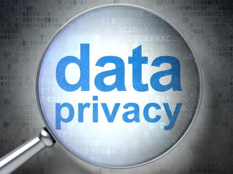 Protection concept: Data Privacy with optical glass Stock Illustration