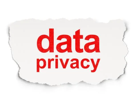Protection concept: Data Privacy on Paper background Stock Illustration
