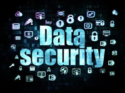 Protection concept: Data Security on Digital background Stock Illustration