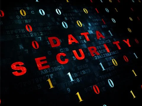 Protection concept: Data Security on Digital background Stock Illustration
