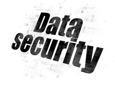 Protection concept: Data Security on Digital background Stock Illustration
