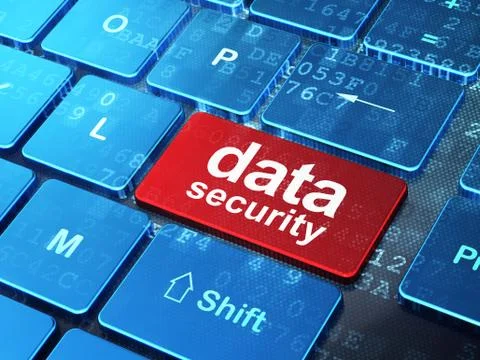 Protection concept: Data Security on keyboard background Stock Illustration