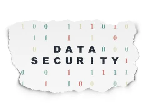 Protection concept: Data Security on Torn Paper background Stock Illustration