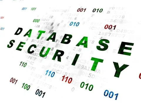 Protection concept: Database Security on Digital background 스톡 일러스트