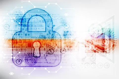 Protection concept of digital and technological. Illustration