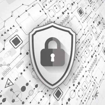 Protection concept of digital and technological. イラスト素材