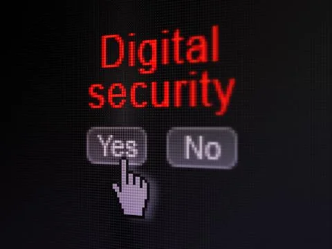 Protection concept: Digital Security on digital computer screen Stock-Illustration