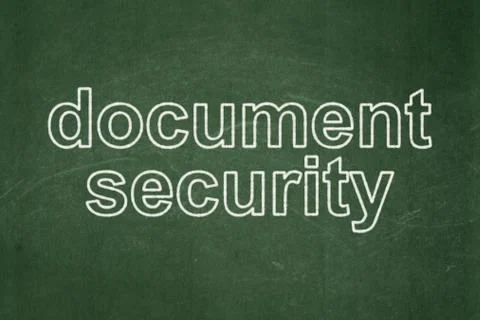 Protection concept: Document Security on chalkboard background Stock Illustration
