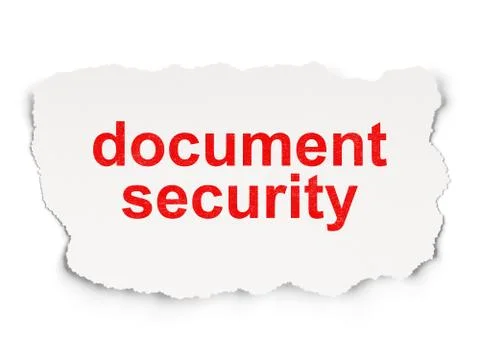 Protection concept: Document Security on Paper background Stock Illustration