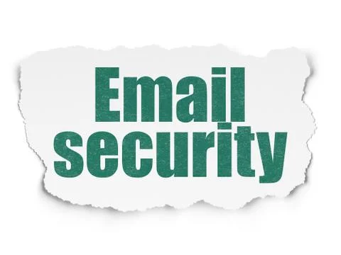 Protection concept: Email Security on Torn Paper background Stock Illustration