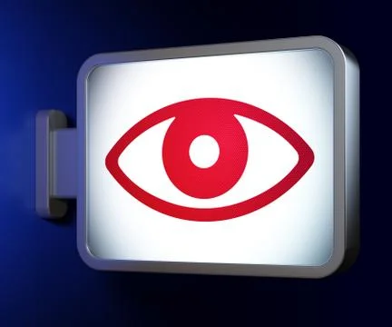 Protection concept: Eye on billboard background Stock Illustration