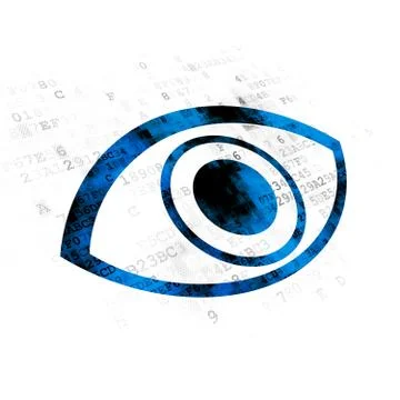 Protection concept: Eye on Digital background 스톡 일러스트