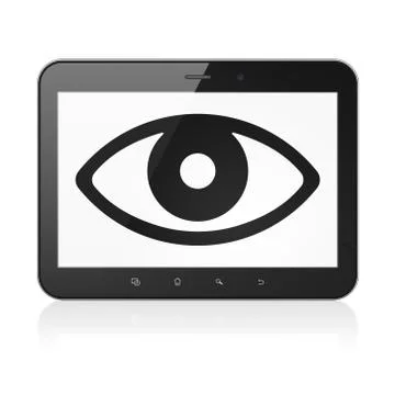 Protection concept: Eye on tablet pc computer Stock Illustration