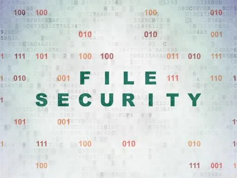 Protection concept: File Security on Digital Data Paper background Illustrazione stock