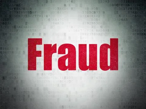 Protection concept: Fraud on Digital Data Paper background 스톡 일러스트