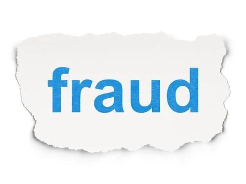 Protection concept: Fraud on Paper background Stock Illustration