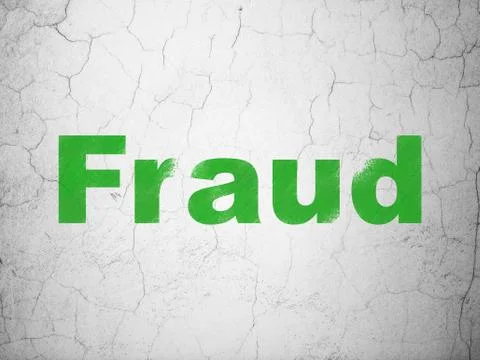 Protection concept: Fraud on wall background Stock Illustration
