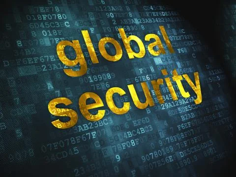 Protection concept: Global Security on digital background Stock Illustration