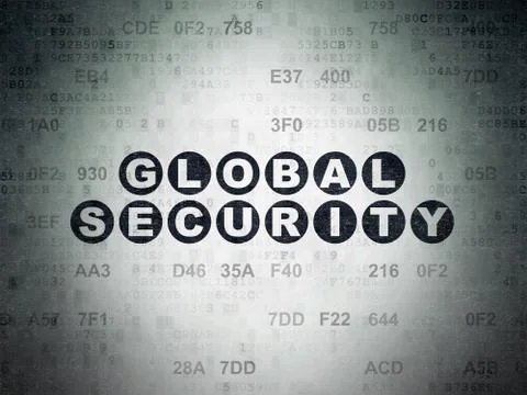 Protection concept: Global Security on Digital Data Paper background Stock Illustration