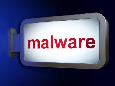 Protection concept: Malware on billboard background Stock Illustration