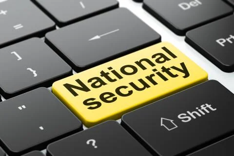 Protection concept: National Security on computer keyboard background イラスト素材