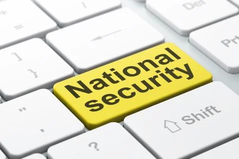 Protection concept: National Security on computer keyboard background イラスト素材