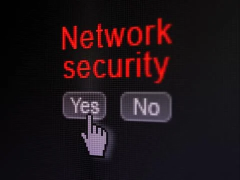 Protection concept: Network Security on digital computer screen 库存插图