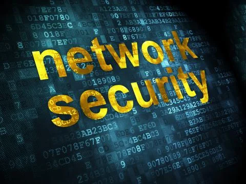 Protection concept: Network Security on digital background Stock Illustration