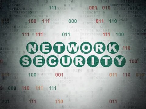 Protection concept: Network Security on Digital Data Paper background Stock Illustration