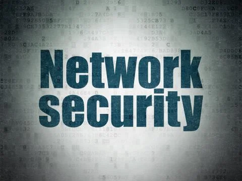 Protection concept: Network Security on Digital Data Paper background Stock Illustration