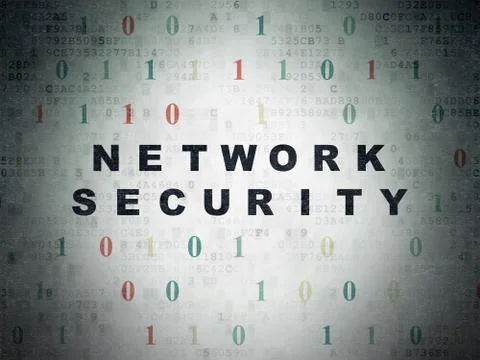 Protection concept: Network Security on Digital Data Paper background Stock Illustration