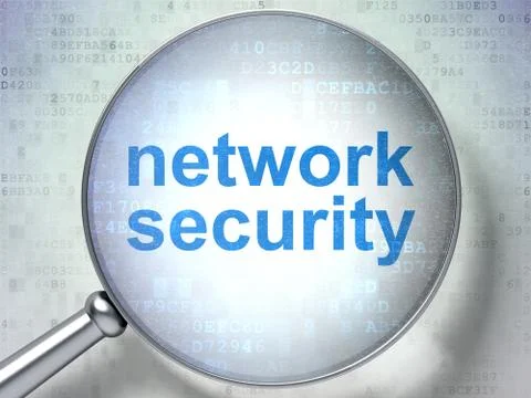 Protection concept: Network Security with optical glass Stock Illustration