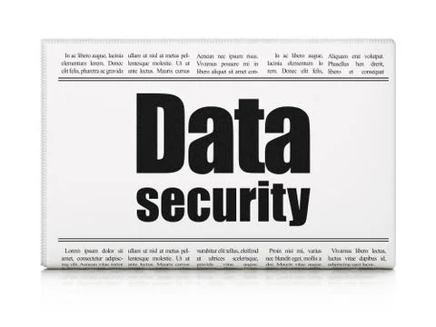 Protection concept: newspaper headline Data Security イラスト素材