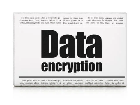 Protection concept: newspaper headline Data Encryption 스톡 일러스트