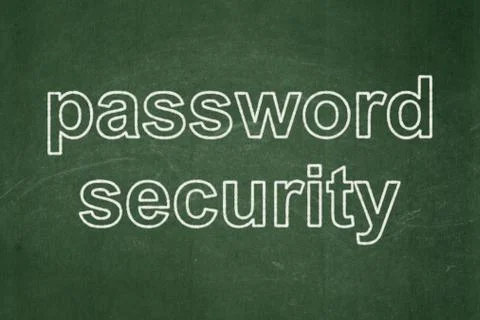 Protection concept: Password Security on chalkboard background Stockillustratie