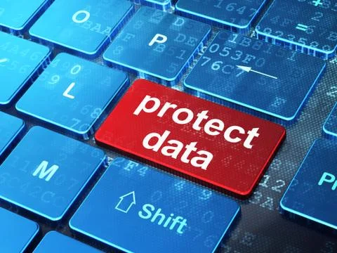 Protection concept: Protect Data on computer keyboard background Stock Illustration