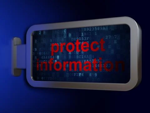 Protection concept: Protect Information 스톡 일러스트