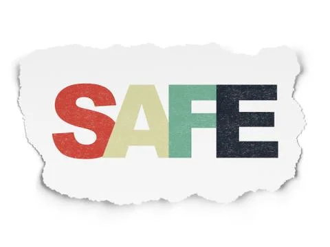 Protection concept: Safe on Torn Paper background イラスト素材