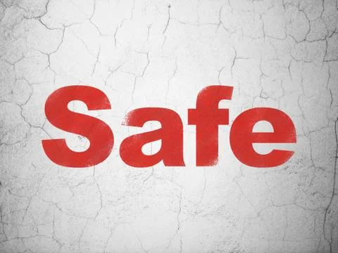 Protection concept: Safe on wall background イラスト素材