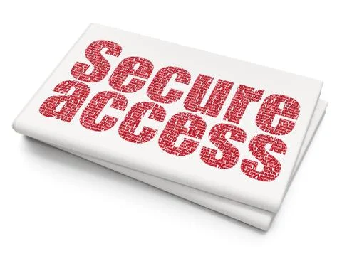 Protection concept: Secure Access on Blank Newspaper background Illustrazione stock